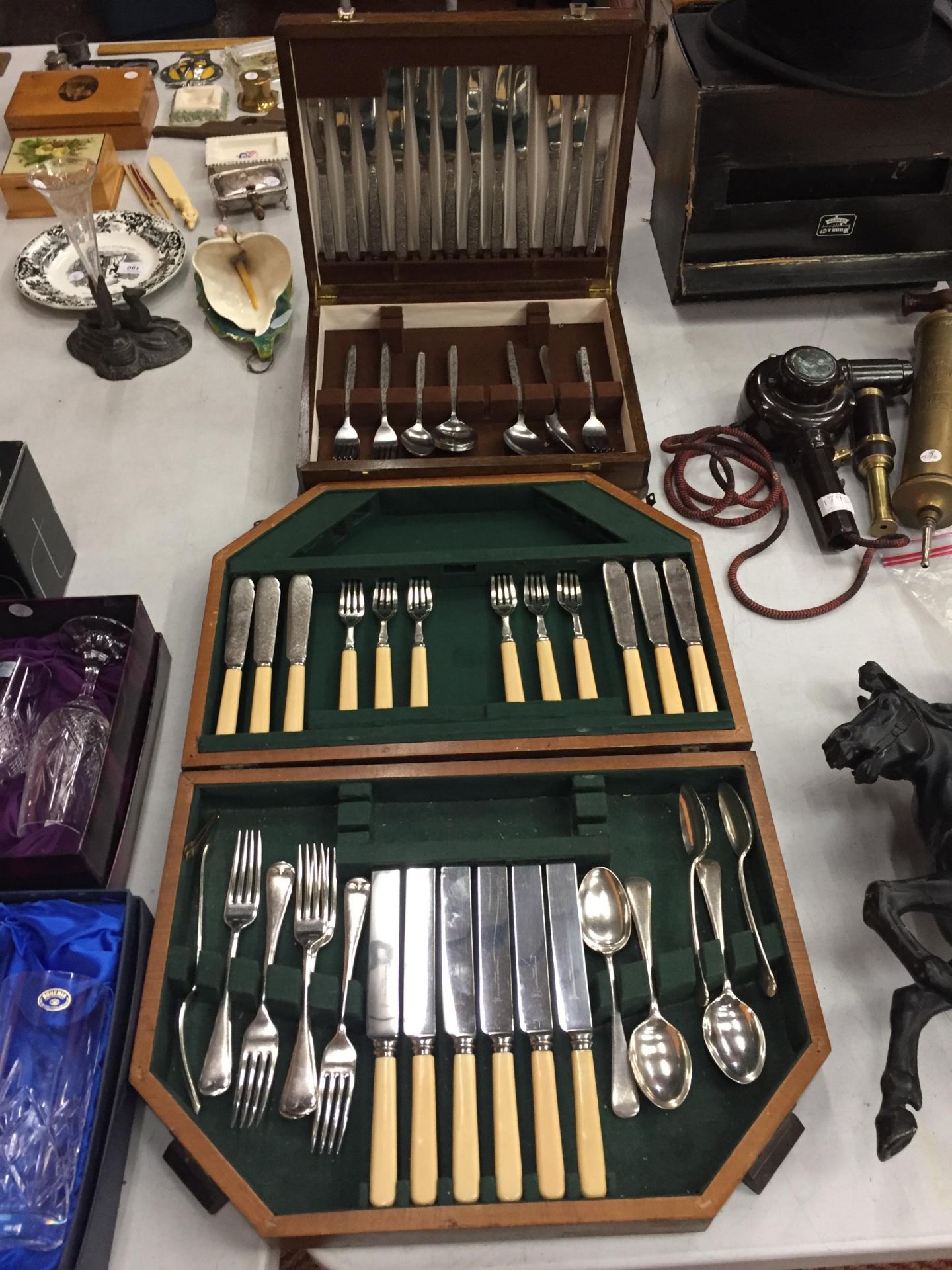 TWO BOXED SETS OF FLATWARE