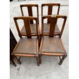 FOUR MID 20TH CENTURY DINING CHAIRS