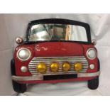 A MINI CAR DESIGN WALL ART WITH MIRROR (A/F)