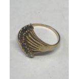 AN UNUSUAL 9 CARAT GOLD RING MARKED 375 SIZE Q GROSS WEIGHT 2.1 GRAMS