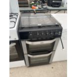 A BLACK BELLING FREESTANDING GAS COOKER AND HOB