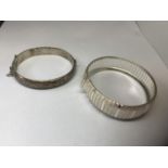 TWO SILVER BANGLES MARKED 925