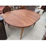 A RETRO TEAK G-PLAN STYLE EXTENDING DINING TABLE