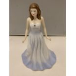 A ROYAL DOULTON GEMSTONES FIGURINE WITH A GENUINE SWAROVSKI CRYSTAL - APRIL - DIAMOND (NO BOX)