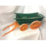 A MODEL WOODEN CART HEIGHT 21CM X LENGTH 74CM