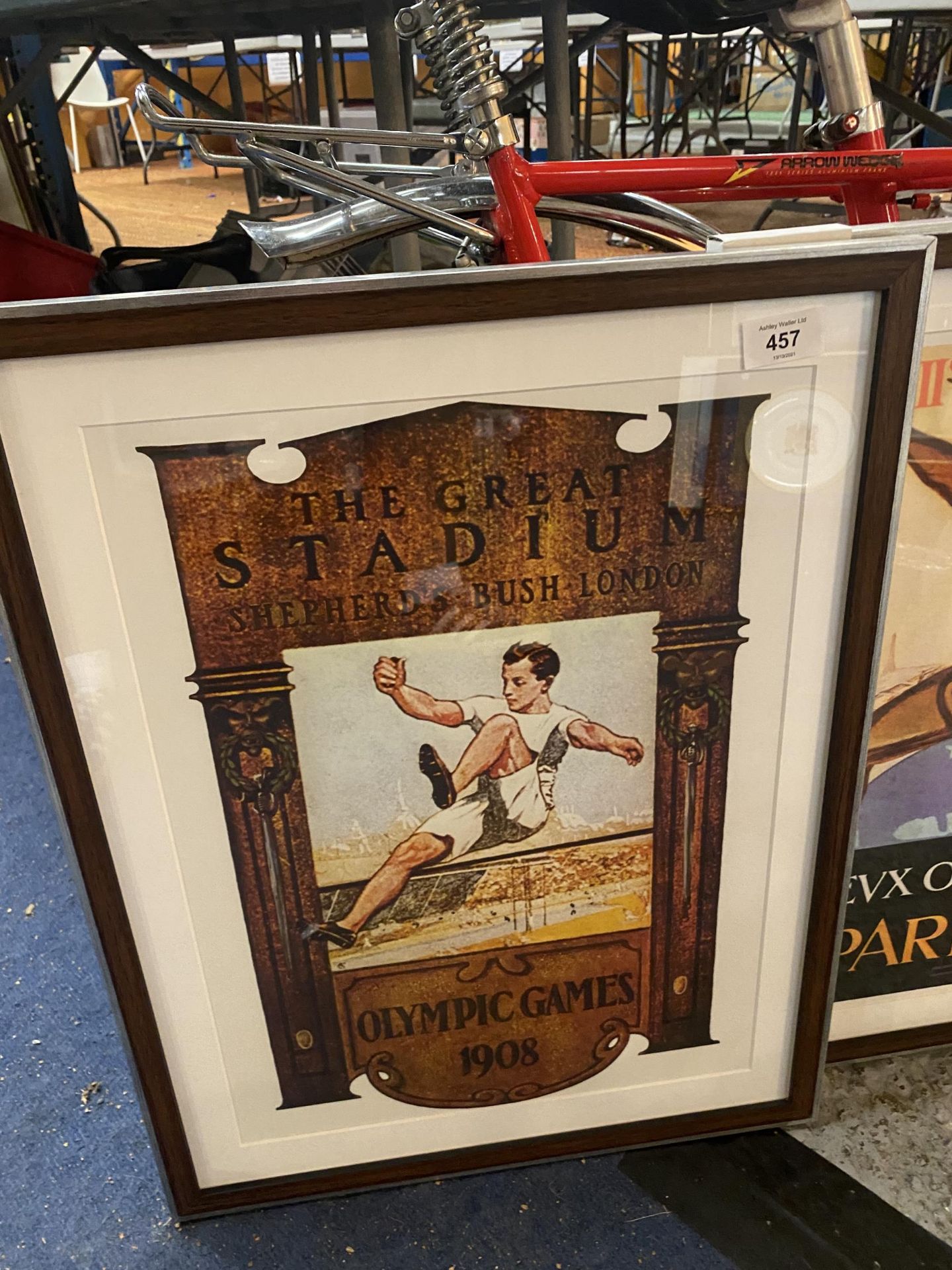 THREE FRAMED PRINTS DEPICTING OLYMPIC GAMES OF PAST YEARS TO INCLUDE LONDON 1908, STOCKHOLM 1912 AND - Image 2 of 4