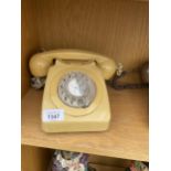 A VINTAGE RETRO CREAM 1960S TELEPHONE