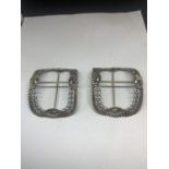 A PAIR HALLMARKED BIRMINGHAM REGENCY SHOE BUCKLES