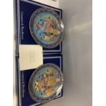 TWO CROMPTON AND WOODHOUSE EGYPTIAN STYLE BOXED PLATES