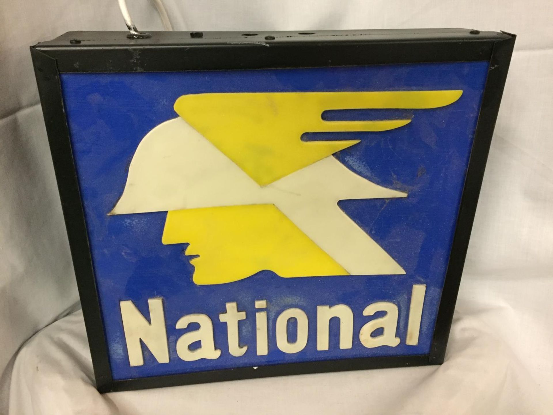 A NATIONAL ILLUMINATED LIGHT BOX SIGN