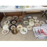 AN ASSORTMENT OF DECORATIVE CERAMIC PLATES TO INCLUDE VARIOUS WEDGWOOD