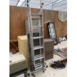 TWO ALLUMINIUM STEP LADDERS TO INCLUDE A FIVE RUNG