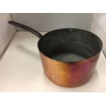 A VINTAGE COPPER PAN DIAMETER 10" HEIGHT 6"