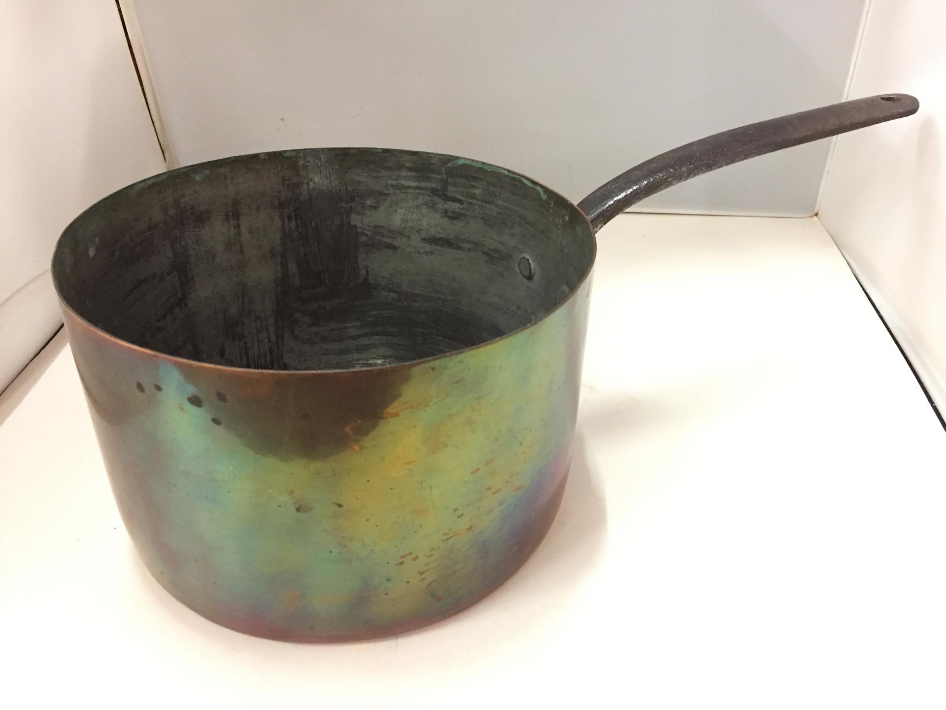 A VINTAGE COPPER PAN DIAMETER 10" HEIGHT 6" - Image 2 of 3