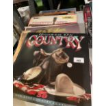 A QUANTITY OF VINYL COUNTRY RECORDS TO INCLUDE HANK WILLIAMS, BILLIE JO SPEARS, DOLLY PARTON ETC