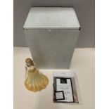 A BOXED ROYAL DOULTON GEMSTONES FIGURINE WITH A GENUINE SWAROVSKI CRYSTAL - OCTOBER - OPAL