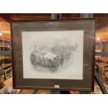 A SIGNED GELDART LIMITED EDITION 133/600 PRINT OF CHELFORD CALF MARKET.