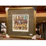 A FRAMED SIGNED LIMITED EDITION FRANCES LENNON PRINT TITLED SCHOOL DAYS 12/850