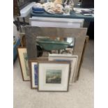 AN ASSORTMENT OF FRAMED PRINTS AND PICTURES