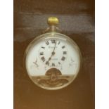 AN 8 DAY VISUAL ESCARPMENT POCKET WATCH (A/F)