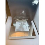 A WATERFORD SILVER PLATED BALLET RIBBON KEEPSAKE CASE IN A PRESENTATION BOX