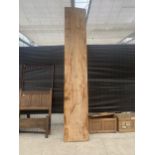 TWO ROUGH SAWN BEECH PLANKS OF WOOD (APPROX 11FT X 2FT)