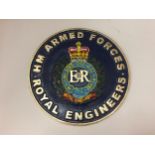 A ROYAL ENGINEERS CAST IRON PLAQUE