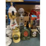 A COLLECTION OF BEER RELATED ITEMS TO INCLUDE A BEER PUMP, ADVERTISING CERAMICS FOR WHITBREAD,