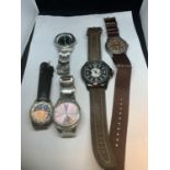 FIVE VARIOUS WRIST WATCHES ALL SEEN WORKING BUT NO WARRANTY