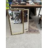 TWO DECORATIVE FRAMED MIRRORS