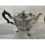 A HIGHLY DECORATIVE HALLMARKED 1892 LONDON SILVER TEAPOT, MAKER JAMES WAKELY AND FRANK CLARKE