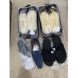 AN ASSORTMENT OF SLIPPERS AND SHOES