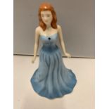 A ROYAL DOULTON GEMSTONES FIGURINE WITH A GENUINE SWAROVSKI CRYSTAL - DECEMBER - TURQUOISE (NO BOX)