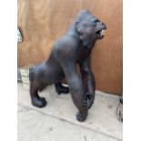 A LIFE SIZE GORILLA FIGURE - CIRCA 180 CM TALL