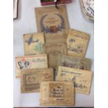 A COLLECTION OF NINE VINTAGE CIGARETTE CARD ALBUMS