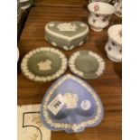 FOUR PIECES OF WEDGWOOD JASPER WARE