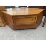 A RETRO TEAK PORTWOOD FURNITURE CORNER UNIT