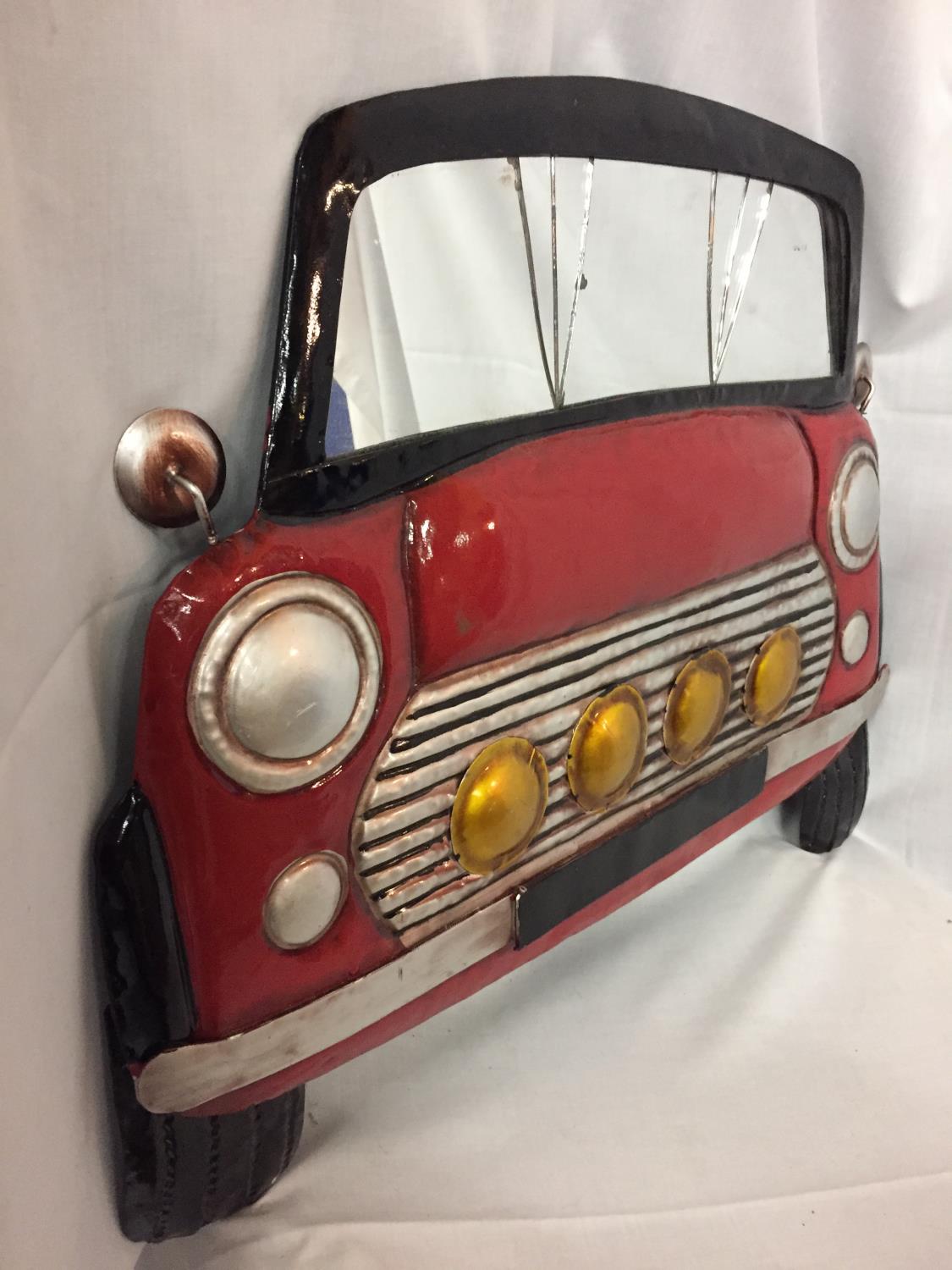 A MINI CAR DESIGN WALL ART WITH MIRROR (A/F) - Image 3 of 3