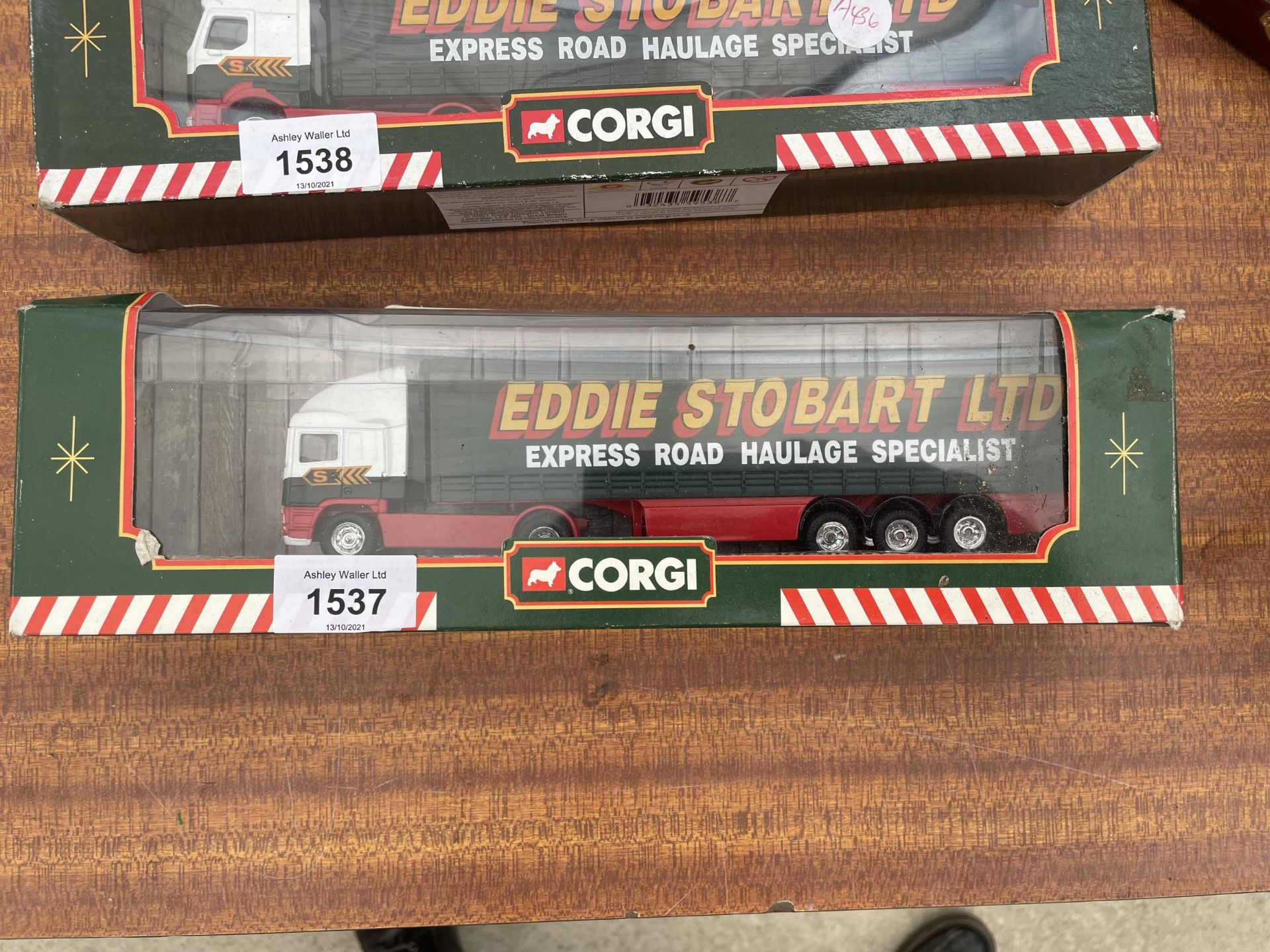 A CORGI EDDIE STOBART LTD ERF CURTAINSIDE TRAILER 59502
