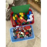 AN ASSORTMENT OF LEGO AND DUPLO BLOCKS