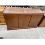 A MODERN OAK EFFECT SIDEBOARD, 53" WIDE