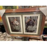 A FRAMED LIMITED EDITION PRINT OF DOGS BY T DOYLE