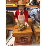 A 1970'S BUTCHER CHARACTER AUTOMATION PUPPET FIGURE