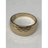 A 9 CARAT GOLD RING MARKED 9K SIZE Q/R GROSS WEIGHT 2.8 GRAMS