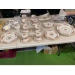 ALARGE QUANTITY OF ROYAL GRAFTON MALVERN PATTERN DINNER WARE TO INCLUDE CUPS, SAUCERS, DINNER
