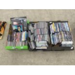 AN ASSORTMENT OF VARIOUS DVDS AND CDS