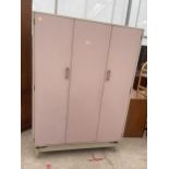 A G-PLAN E-GOMME PAINTED WARDROBE WITH BI-FOLD AND SINGLE DOOR