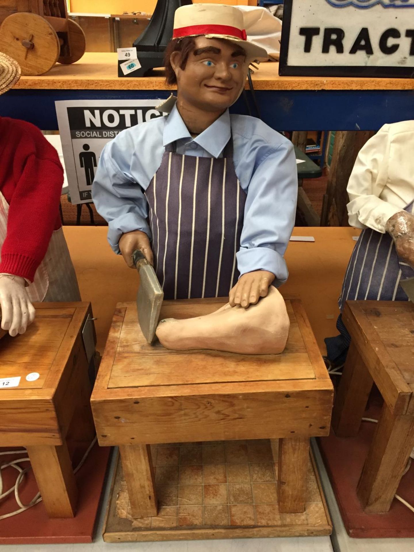 A 1970'S BUTCHER CHARACTER AUTOMATION PUPPET FIGURE