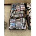 A LARGE QUANTITY OF DVDS AND CDS
