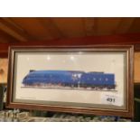 A FRAMED PICTURE OF GRESLEY A4 CLASS PACIFIC MALLARD
